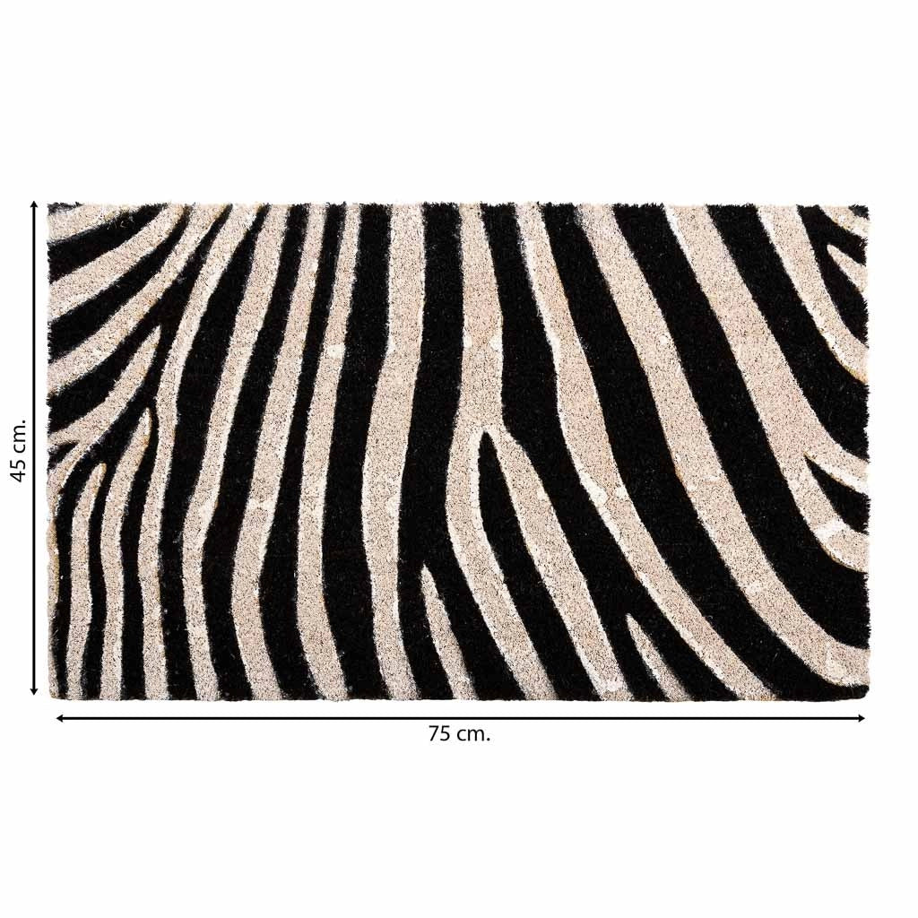 Tappeto di cocco stampa zebra 45x75