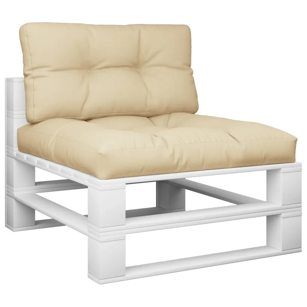 Cuscini per Pallet 2 pz Beige in Tessuto 360692