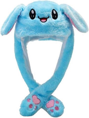 Cappello da coniglio con orecchie mobili per bambini ragazze donne ragazzi uomini.