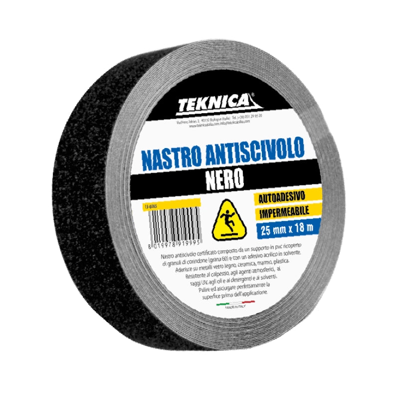 NASTRO ANTISCIVOLO NERO 25MMX18M-TEKNICA