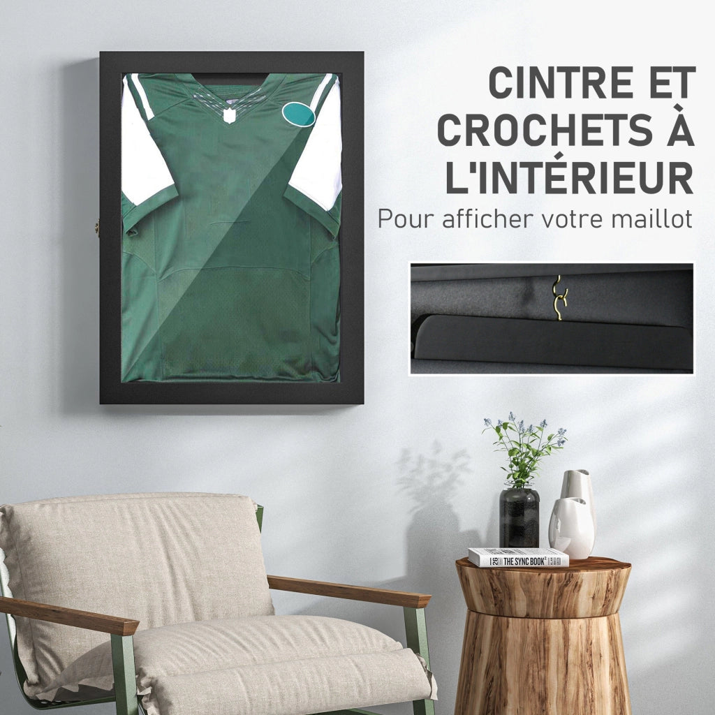 Cornice T con interno in feltro ¨C Minimal ¨C nero 71x6,5x89 cm