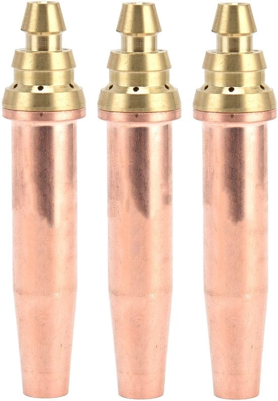 Kit di Snipper a Fiamma Resistente - 3 Pezzi - Miscela Ossigeno/Propano - Punta a Cinque Lobi Pentaloba - 0,9mm/1,2mm/1,5mm - Testa di Snipper
