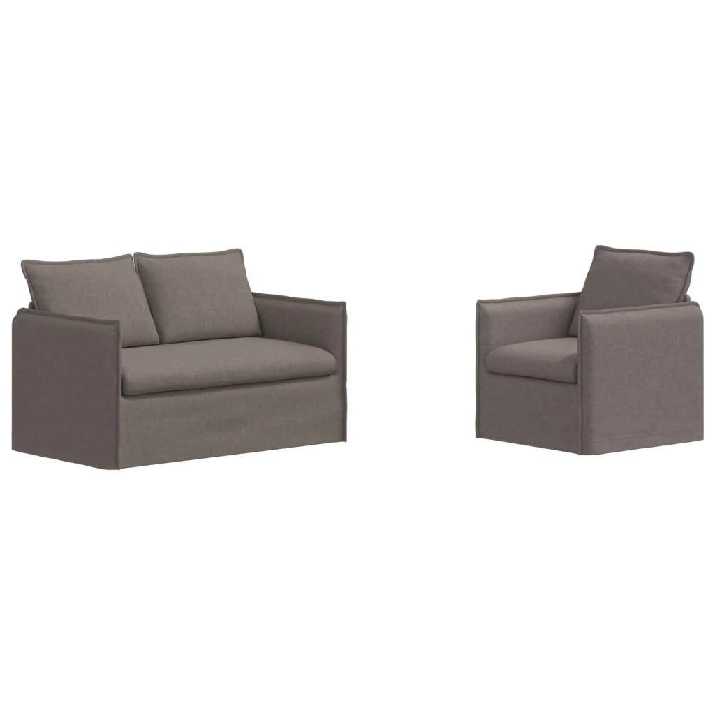 Set di divani 2 pcs Tortora 136 x 82 x 85 cm Tessuto 3407527