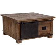 Tavolino da caffè in legno marrone 90x90x46h cm