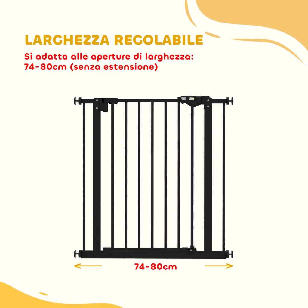 Cancellino per Cani ¨C Minimal ¨C Nero 68x77 cm