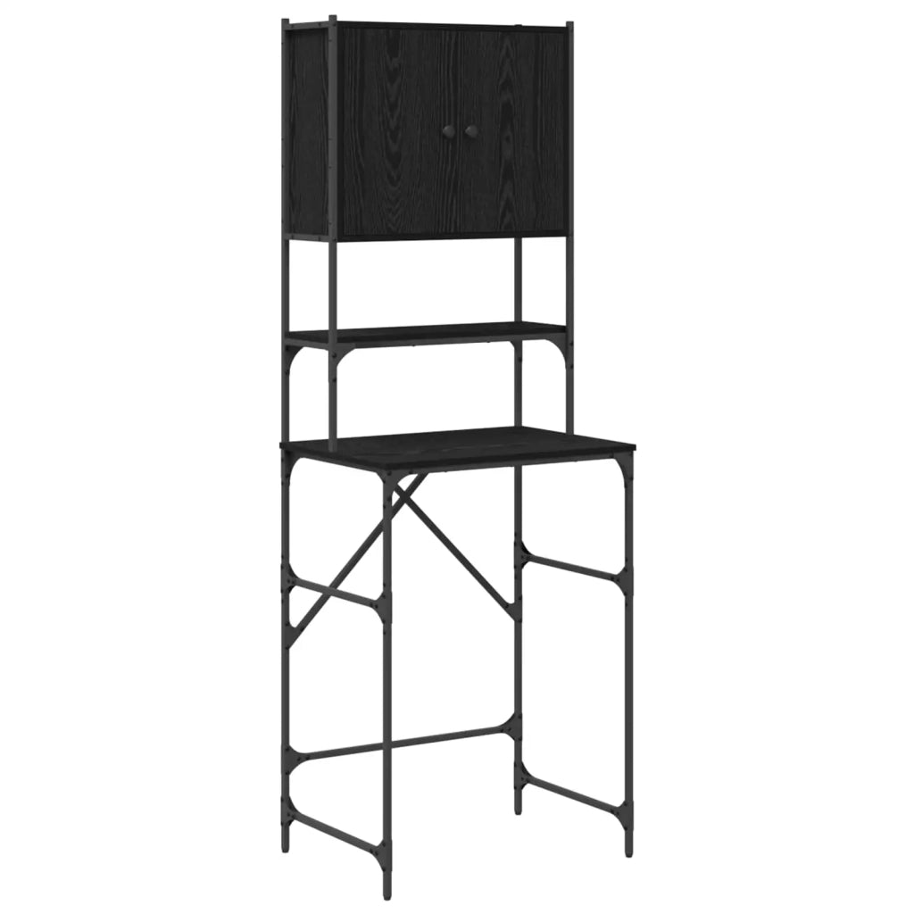 Armadio per Lavatrice Rovere Nero 68 x 48,5 x 194 cm 871369