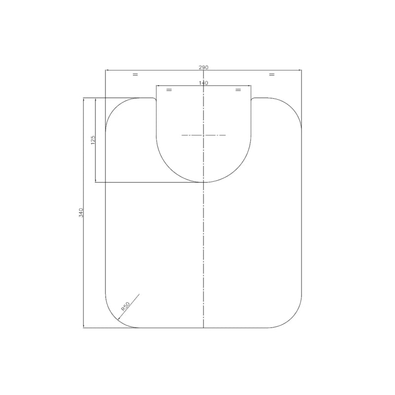 Placca antirombo adesiva per lavelli inox