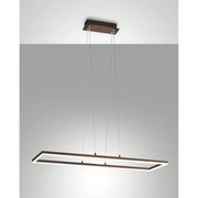 Sospensione Bard Corten LED 1 luce ruggine dimmerabile per design moderno fabas