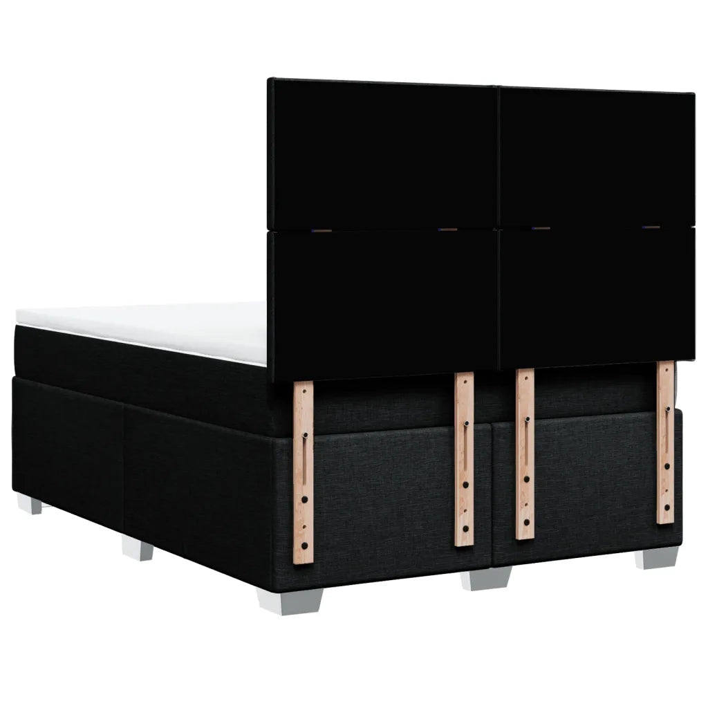 Giroletto a Molle con Materasso Nero 160x200 cm in Tessuto 3290534