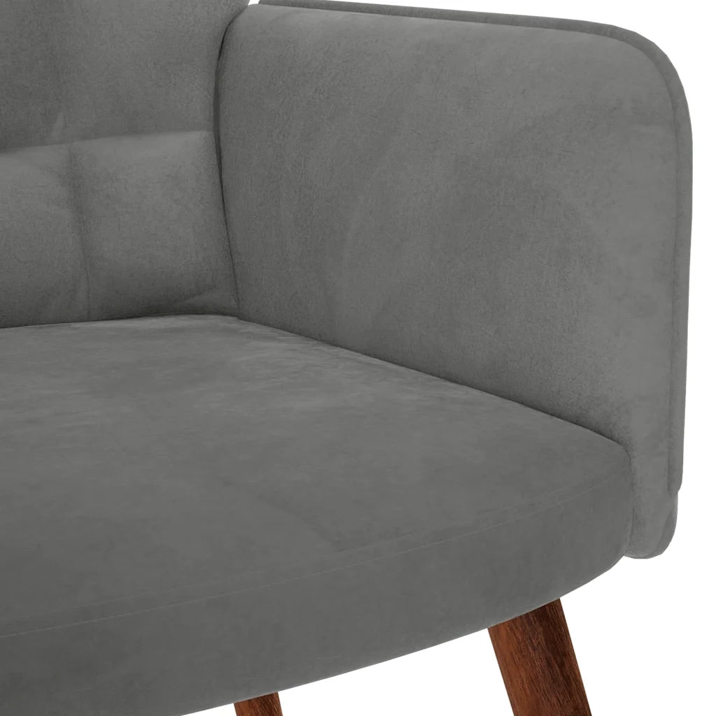 Poltrona | Sedia Relax Grigio Scuro in Velluto
