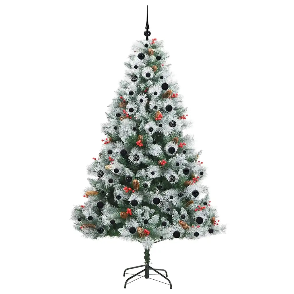 Albero di Natale artificiale Verde e bianco 210 cm 3395189