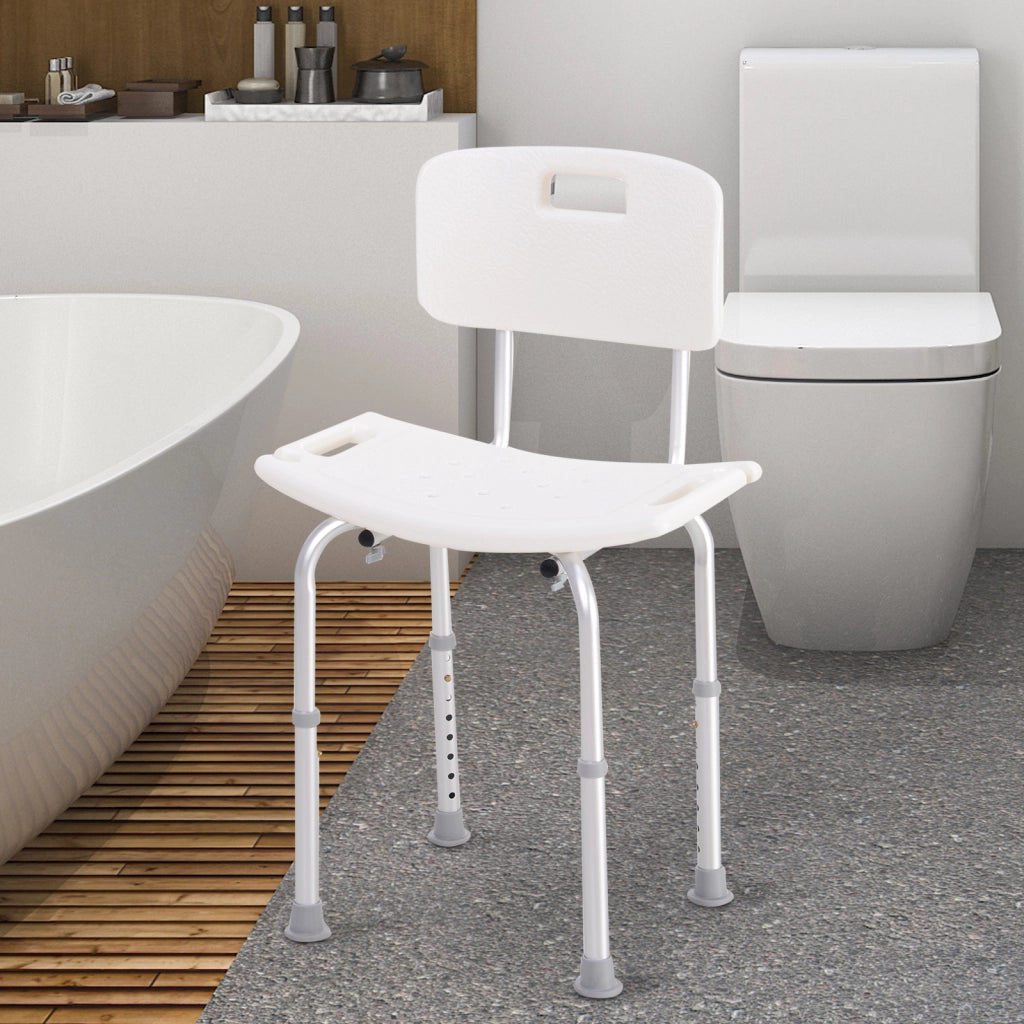 Sgabello da Doccia Ergonomico ¨C Minimal ¨C Altezza Regolabile Bianco