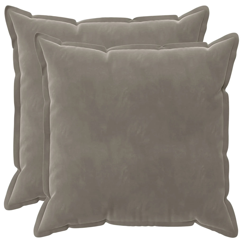 Federa 2 pcs HOUTEN Grigio Chiaro 80 x 80 cm Velluto 921581
