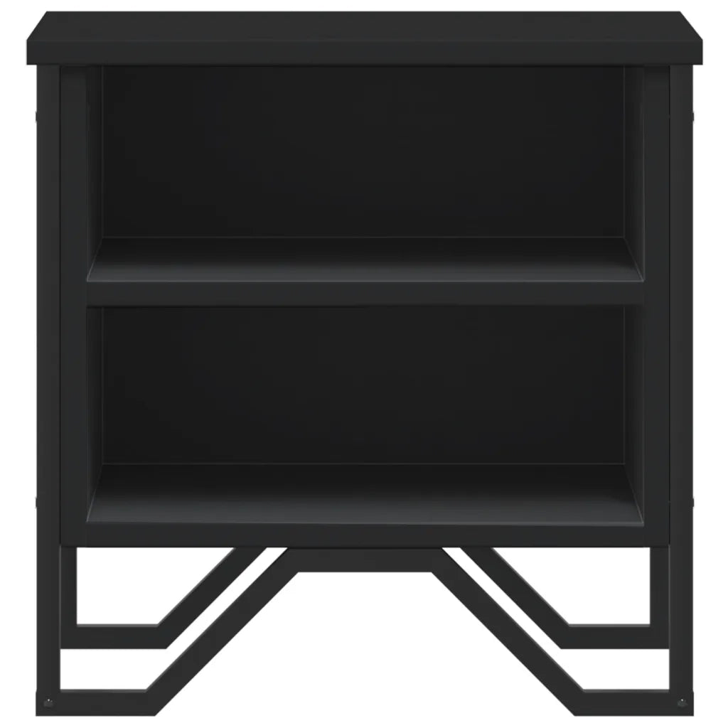 Comodino Nero 40x30x40 cm in Legno Multistrato 848494