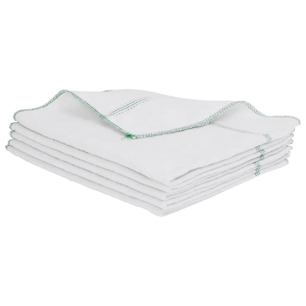 Panni per la Pulizia 5pz Righe Bianche e Verdi 50x60 cm 4014090