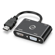 ADATTATORE HDMI A VGA + CON AUDIO PER DECODER 1080P FULL HD PER PC TV AS-08129