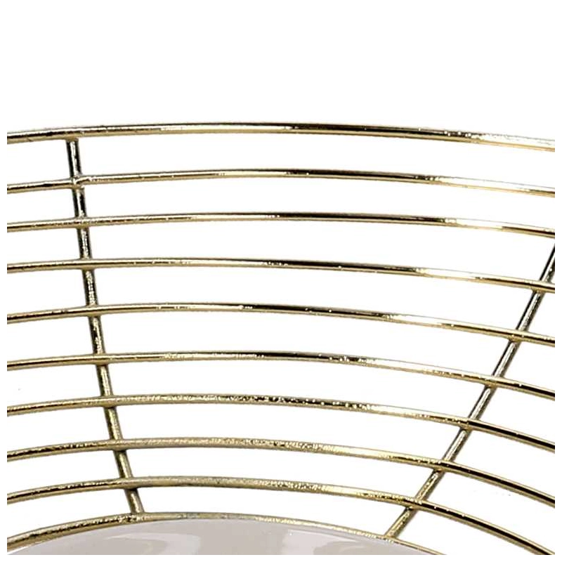 Centrotavola metallo oro ovale cm 28,5x24,3h8,5