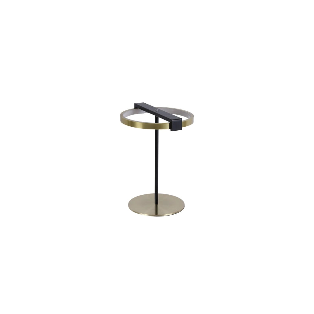 Lampada da tavolo LED aerea, metallo oro e nero