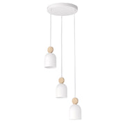 Lampada a sospensione japandi MESI bianca 3xGU10 Emibig