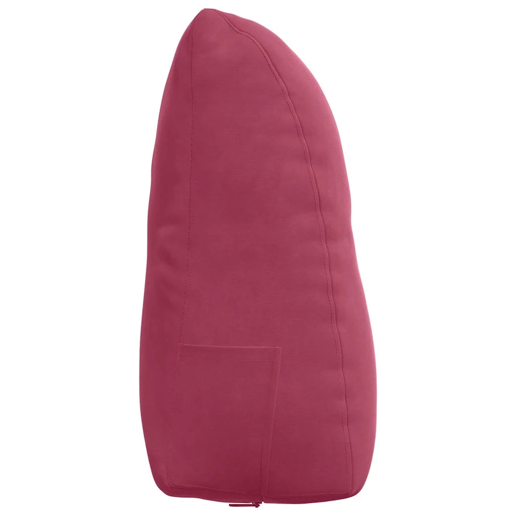 Cuscino per Schiena | Cuscino dorsale Rosso Vino 60 x 24 x 50 cm Velluto