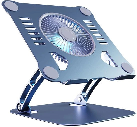 Stand per raffreddamento laptop in alluminio con ventilatore