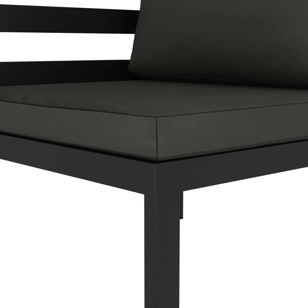 Set Divani da Giardino 6 pz con Cuscini in Alluminio Antracite 3107800