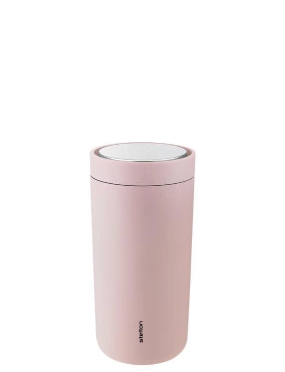 Stelton 685-36 To Go Click Tazza Termica a Doppia Parete 0.4 L Mantenimento Caldo 4 Ore Freddo 8 Ore Coperchio Smart-Click colore Soft Rose