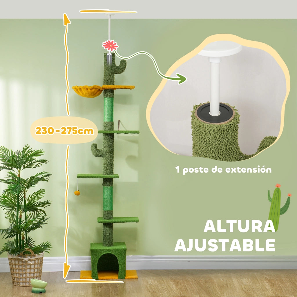 Albero tiragraffi per gatti ¨C Minimal ¨C Verde 230-275 cm