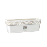Balconiera Vaso Fioriera opera cloe bianco travertino 50 cm