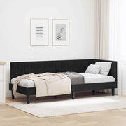 Cornice del letto ad angolo Nero 80 cm x 200 cm Velluto 42016413