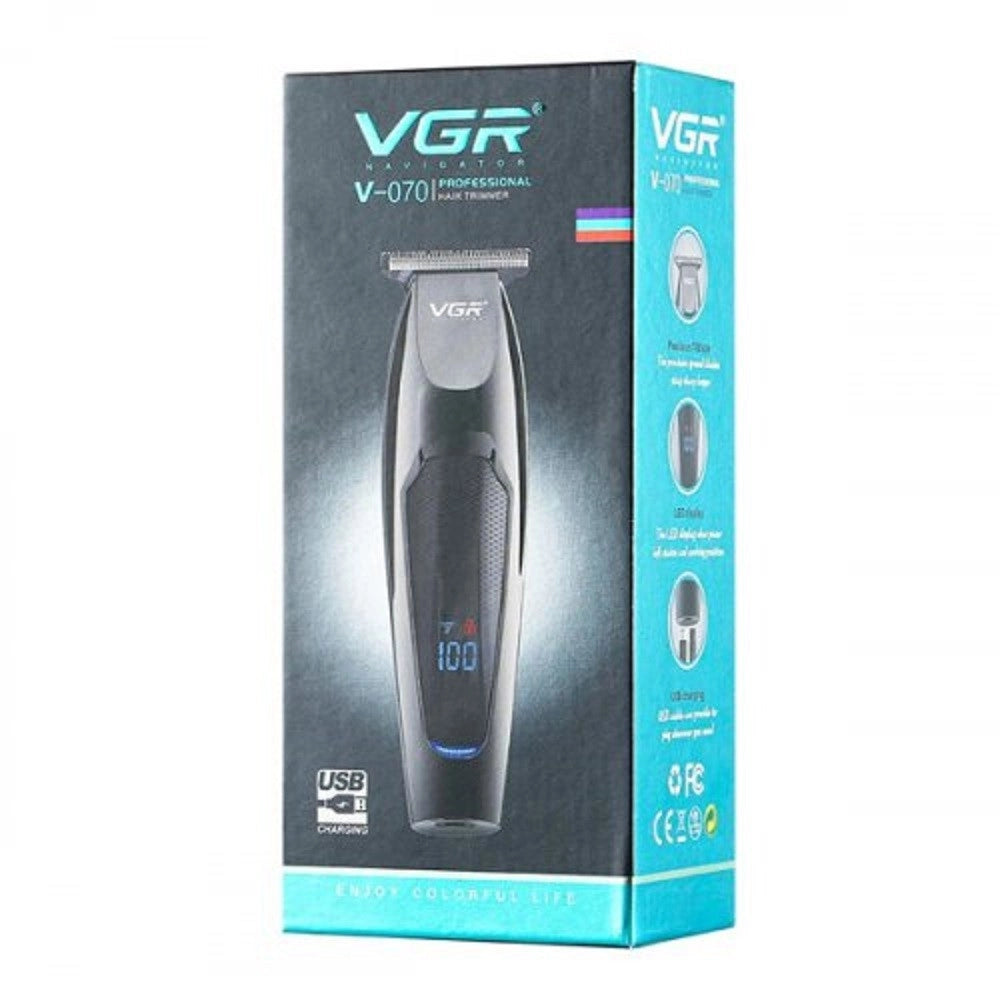 Tagliacapelli Tagliabarba Professionale Ricaricabile Usb Trimmer Display V-070