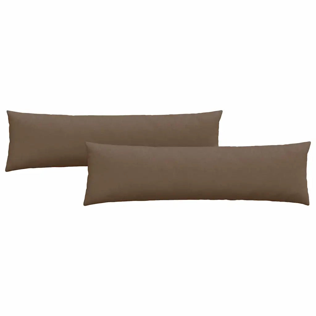 Cuscini da Divano 2 pcs Marrone 145 x 40 cm Tessuto 42013829