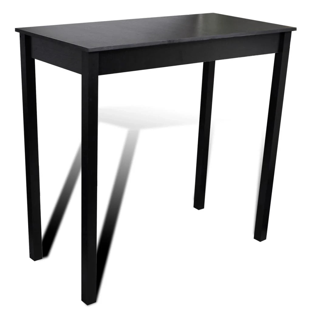 Tavolo alto stile bar/bistrot MDF nero 115 cm 0902115