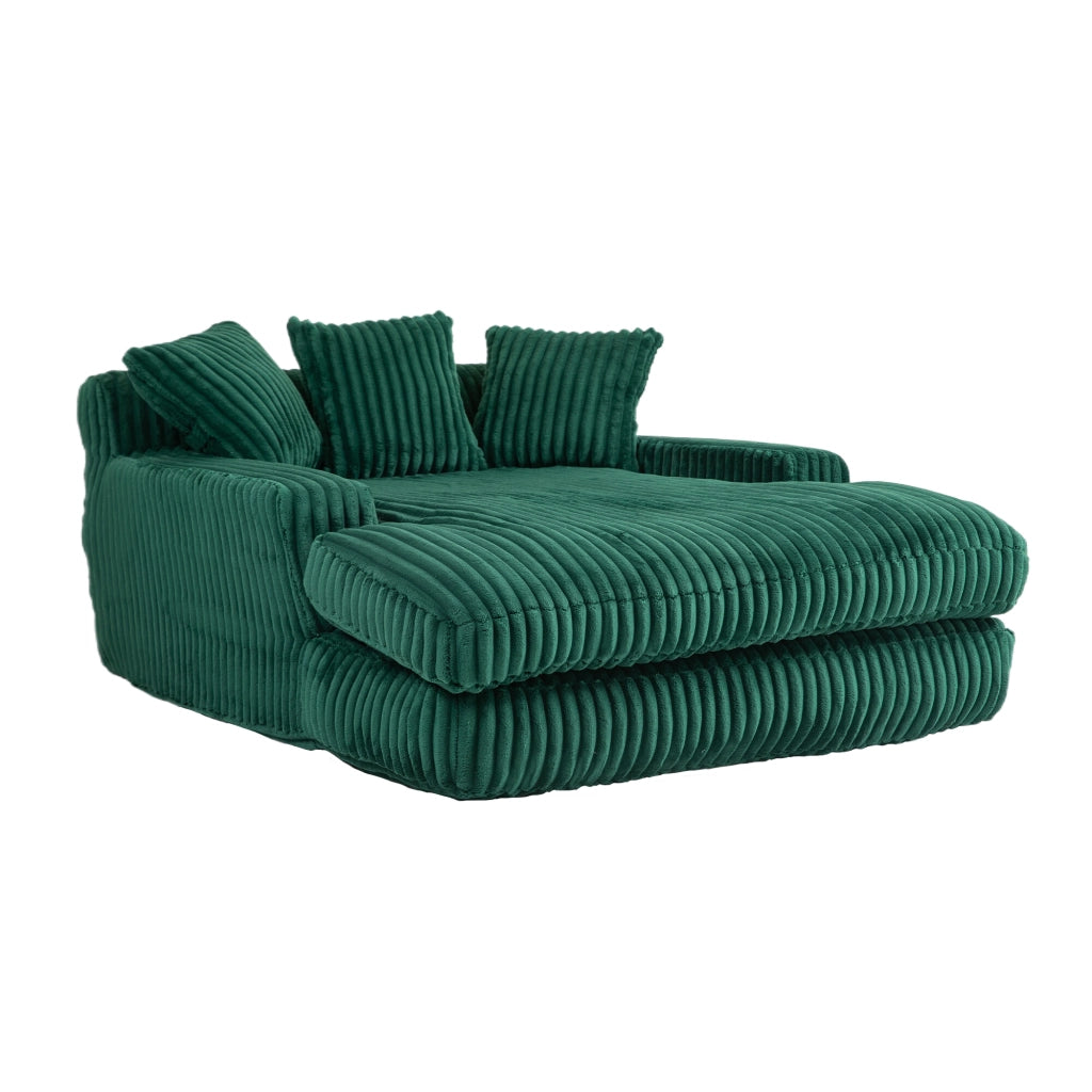 Divano letto moderno - Zephmum- Con cuscini, singolo, colore smeraldo