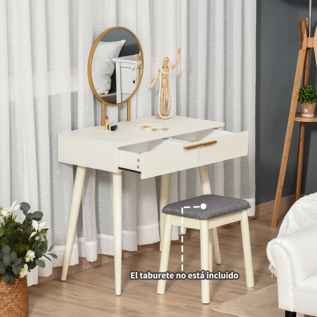 Cassettiera con specchio ¨C Minimal ¨C 80x40x123 cm bianco