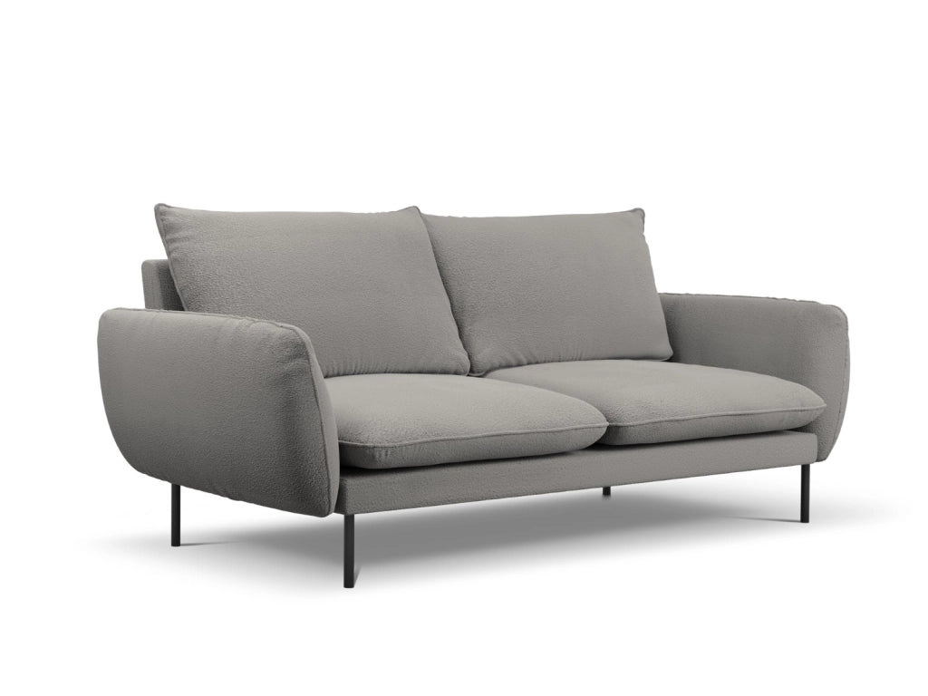 Cosmopolitan Design - Divano "Vienna" 3 posti in bouclé grigio 