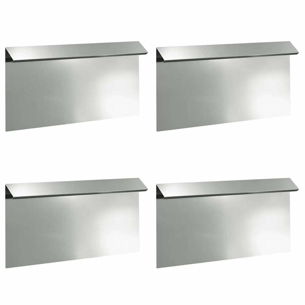 Recinto per lumache 4 pz Argento 50 x 3,5 x 25 cm CFW7429267