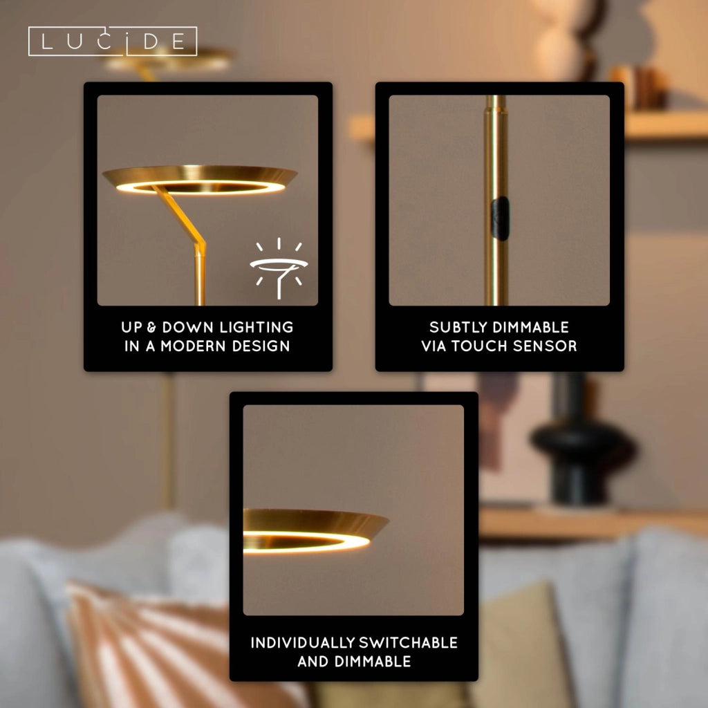 Lampada da terra CELESTE LED 20W oro Lucide
