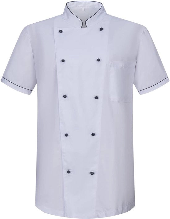 Camicia a Kok a Mano per Uomo KZ-8501B, 5XL EU, Bianco