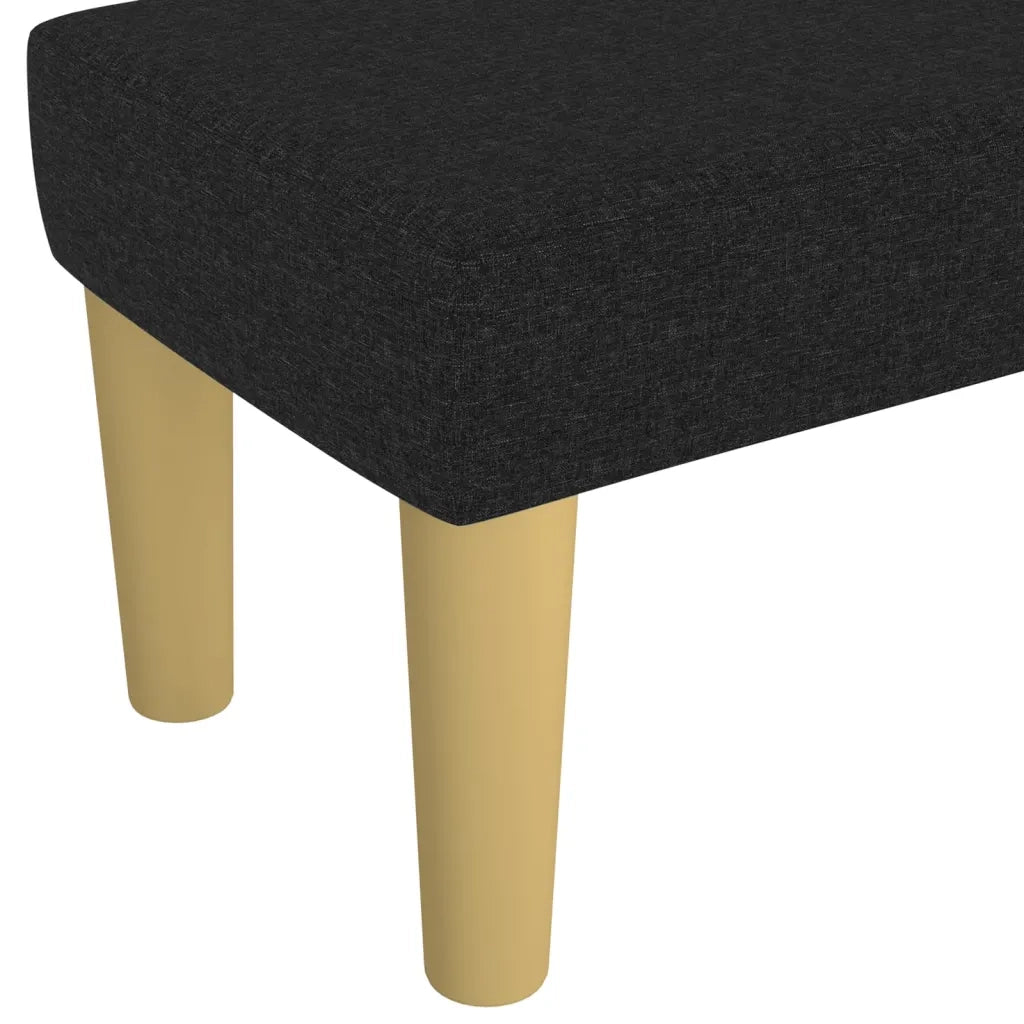 Panca-Sgabello Nera 100x30x30 cm in Tessuto 894354