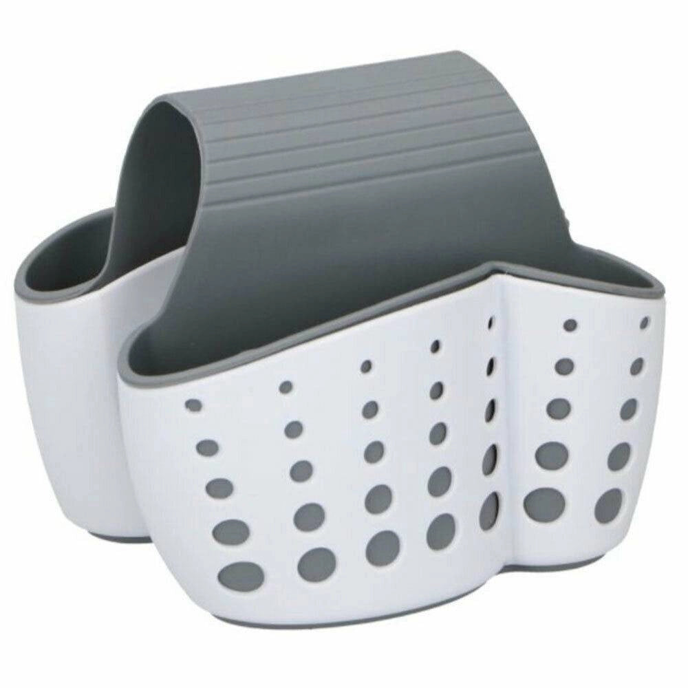 Trade Shop - Porta Spugne Organizzatore Portaoggetti Lavello Cucina Salvaspazio 2 Scomparti -