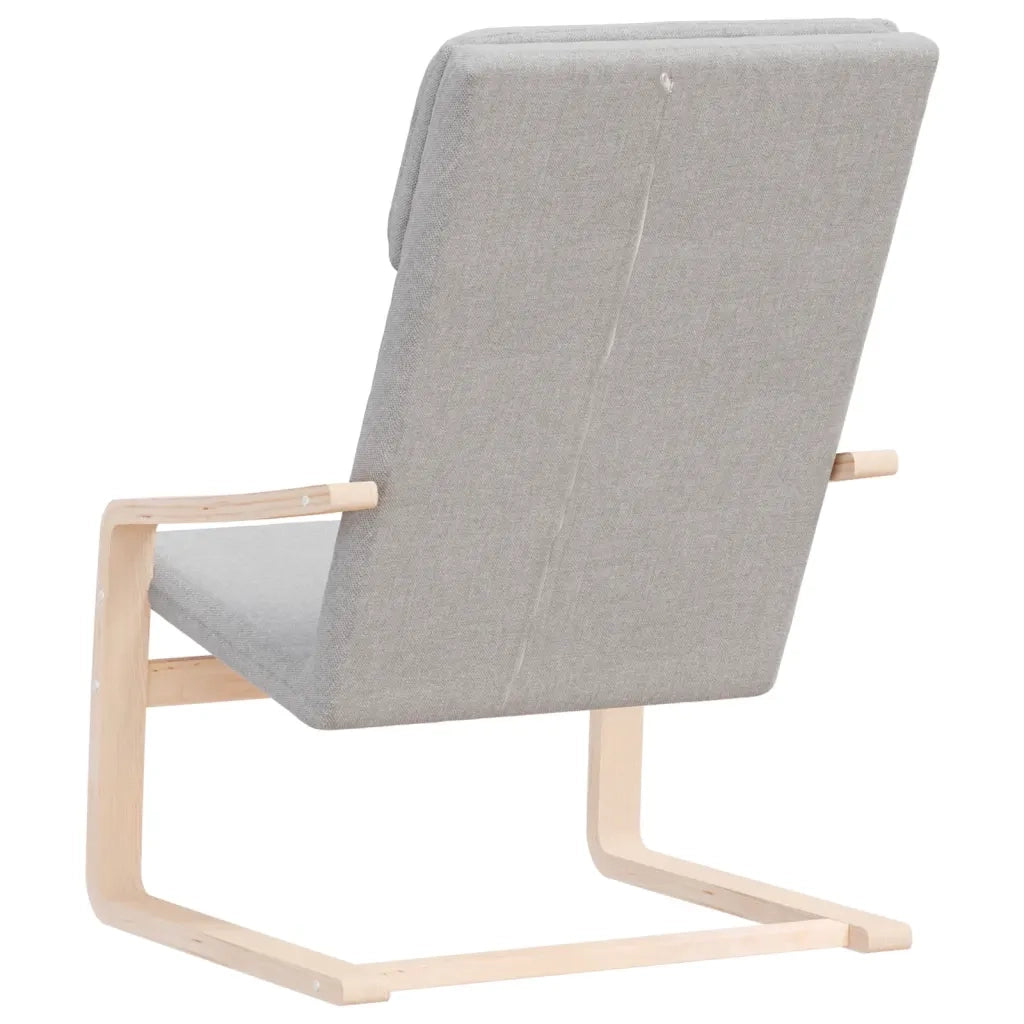 Poltrona | Sedia Relax Grigio Chiaro in Tessuto