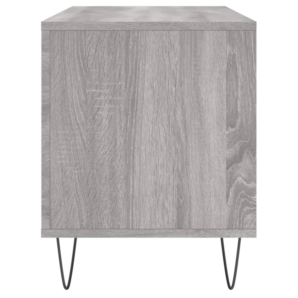 Mobile Porta Dischi Grigio Sonoma 100x38x48cm Legno Multistrato 831754