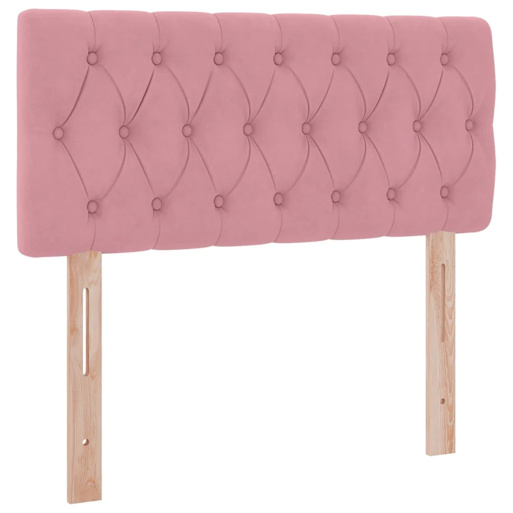 Letto con contenitore e LED con led Rosa 100 x 200 cm Velluto 3371438