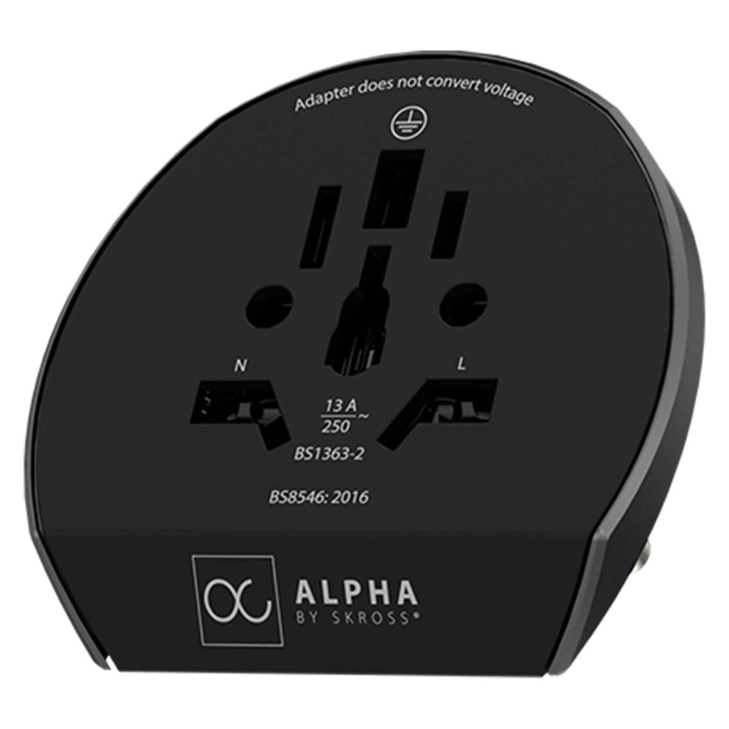 Adattatore da viaggio 4 USB Alpha Prese universali Nero Skross