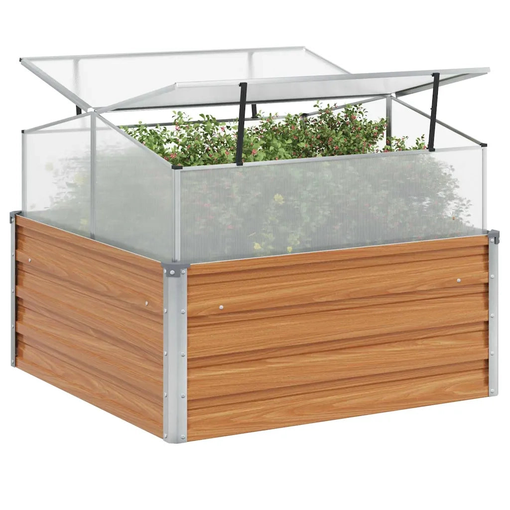 Vaso da giardino con serra Marrone Chiaro 100 x 100 x 77 cm 42017372