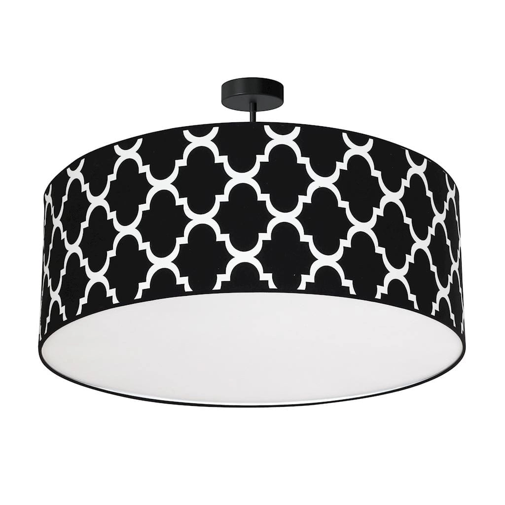 Lampada soffitto Milagro Pierre 3xE27 70cm nera/bianca