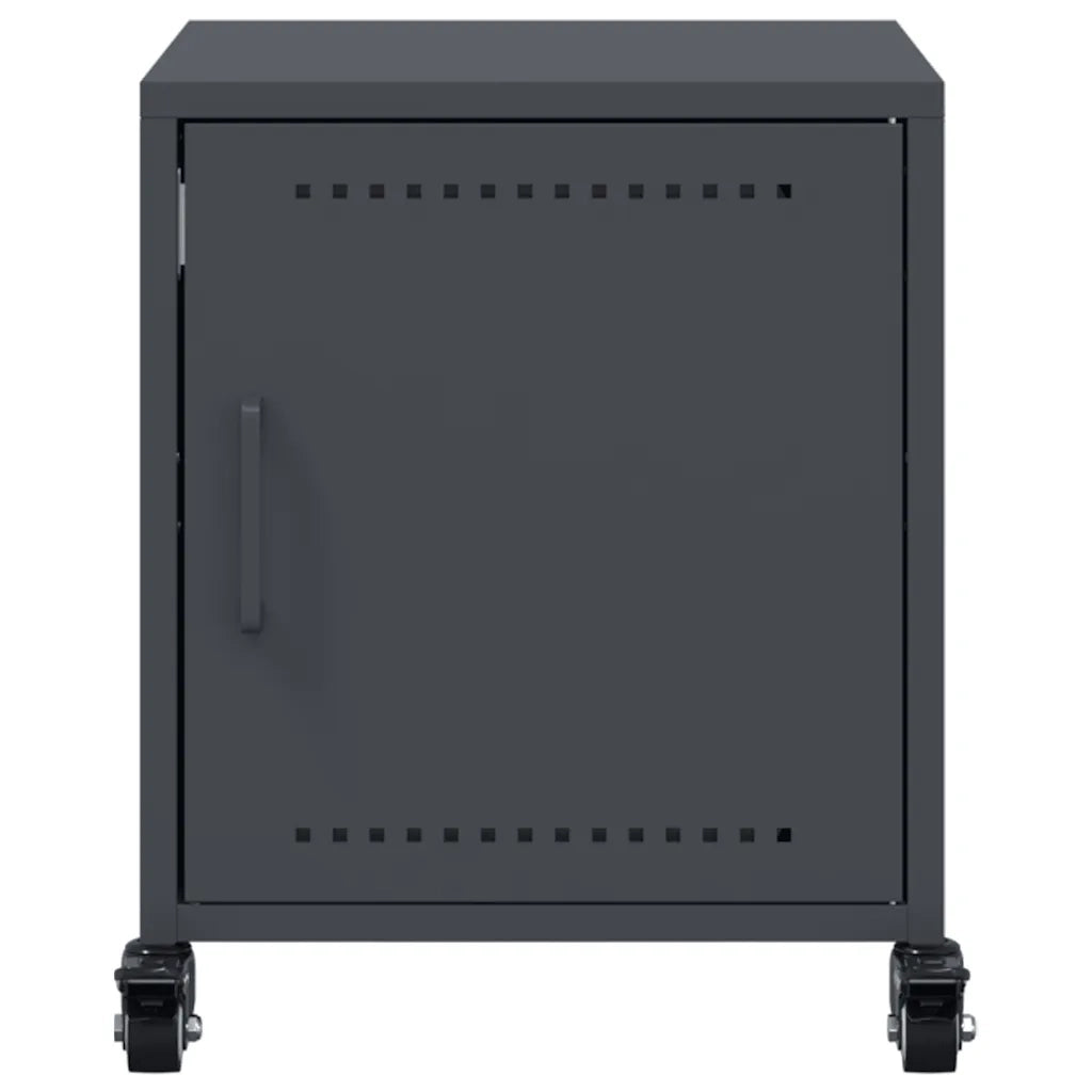 Comodino Antracite 36x39x43,5 cm in Acciaio 846618