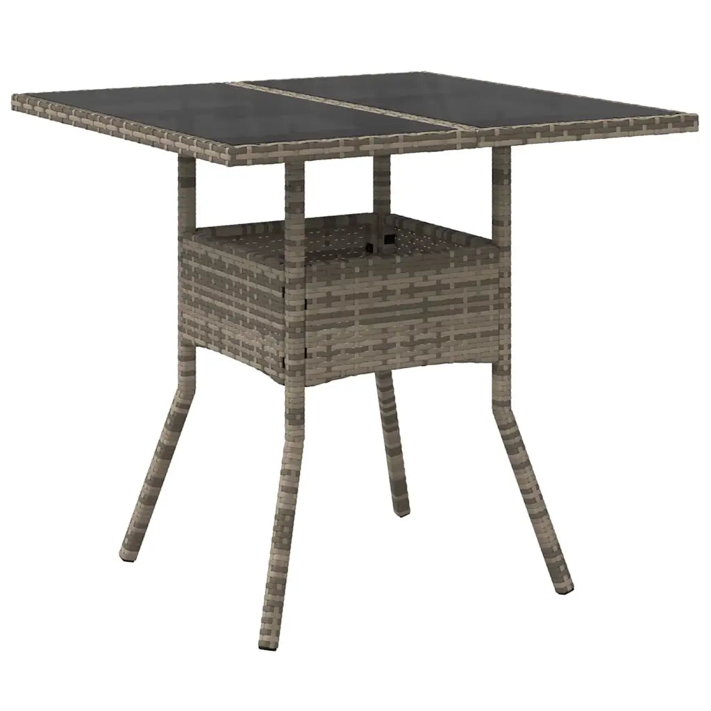 Set da Pranzo per Giardino 3 pcs Grigio polyrattan 3334927