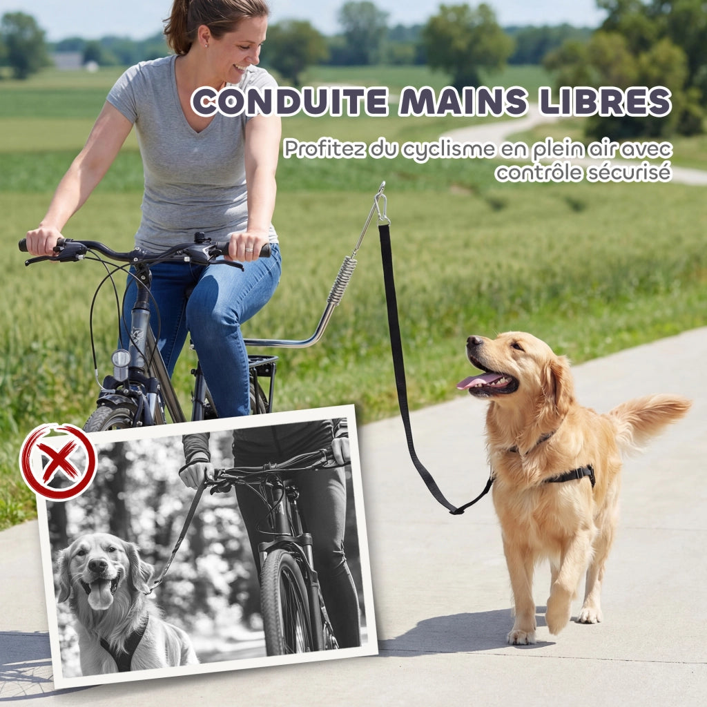 Lega per Bicicletta per Cani ¨C Minimal ¨C 180 cm Argento